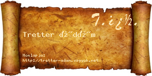 Tretter Ádám névjegykártya